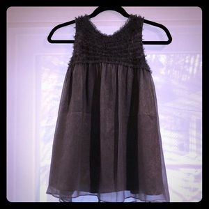 Silver chiffon style shirt